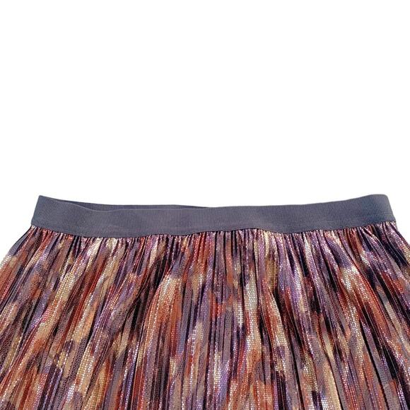Johnny Was Idinia Shimmer Maxi Skirt Brown Metallic Pull On Style Size Small NWT - Picture 4 of 16